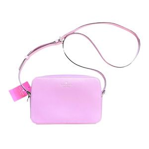 Kate Spade New York Harper Quartz Pink 100% Leather Crossbody Bag Cute Purse NWT